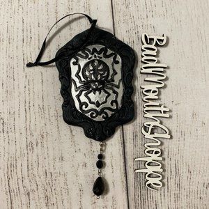 Michael's Halloween Ceramic Spider Cameo Ornament